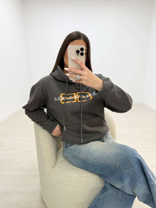 SUDADERA BALEN GRIS OSCURO